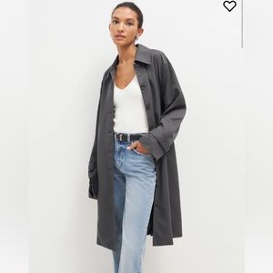 Reformation Danni Oversized Trench. Size Medium. Color charcoal